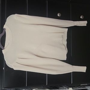 Zara Cream Puff Sleeve Sweater Size Medium